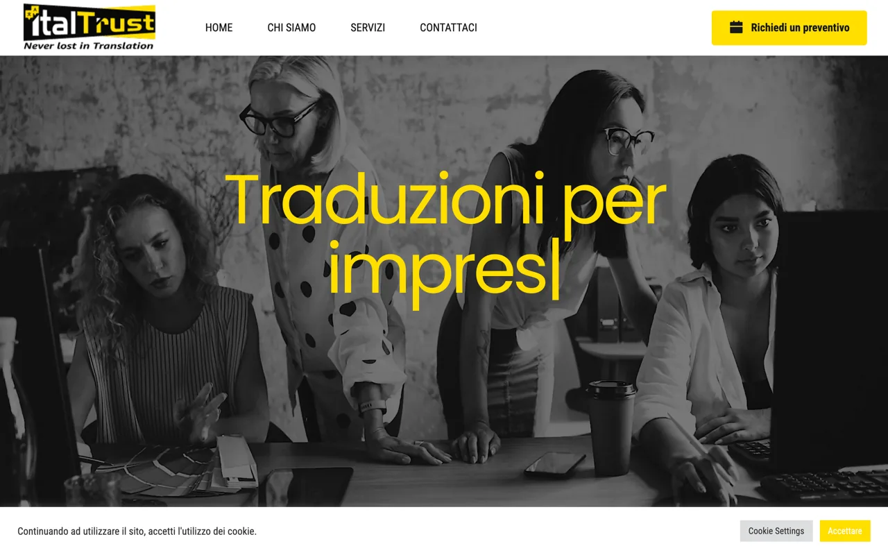 Captură din site-ul ItalTrust